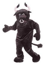 Stier Plüsch-Kostüm schwarz