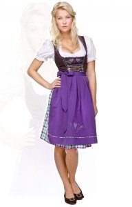 Stockerpoint Midi-Dirndl Nida violett