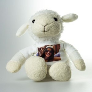 Stofftier Schaf mit persönlichem Foto
