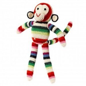 Stofftier Schimpanse bunt gestreift