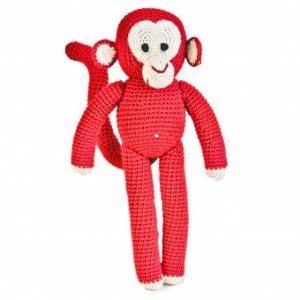 Stofftier Schimpanse rot