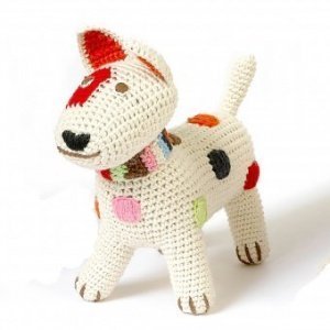 Stofftier Terrier beige gepunktet