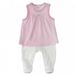 Strampler-Kleid gestreift