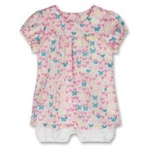 Strampler-Set bright rose