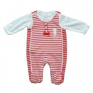 Strampler-Set rot-weiß
