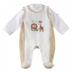 Strampler mit Shirt natur