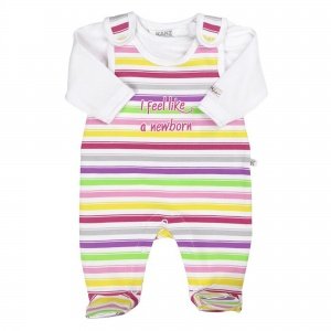 Strampler+Shirt langarm multi