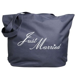 Strandtasche Just Married, marineblau