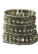 Strass-Perlen Armband silber