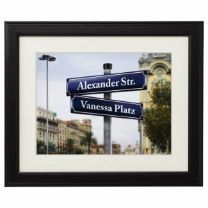 Straßenschilder Wandbild - personalisiert
