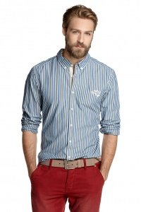 Streifen Baumwollhemd