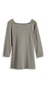 Stretch-Shirt mit Karrée-Ausschnitt