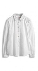 Stretchige Baumwoll-Popeline-Bluse