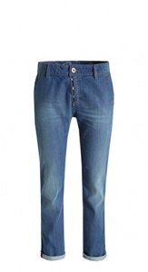 Stretchige Denim-Chino