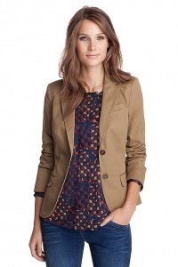 Stretchiger Baumwoll-Blazer