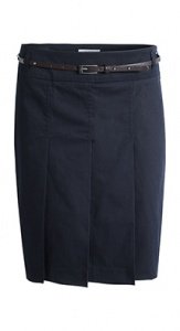 Stretchiger Baumwoll-Faltenrock