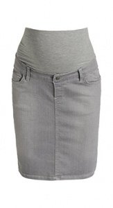 Stretchiger Jeans-Rock mit Überbauchbund