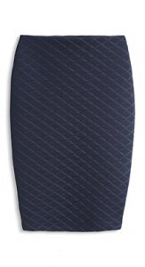 Stretchiger Midi-Rock mit Wabenstruktur