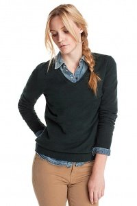 Stretchiger V-Neck-Pulli