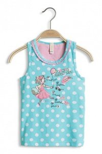 Stretchiges Baumwoll-Print-Top