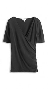 Stretchiges Baumwoll-Wickelshirt