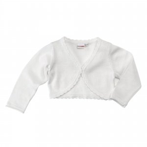 Strick-Bolero weiß 98/104