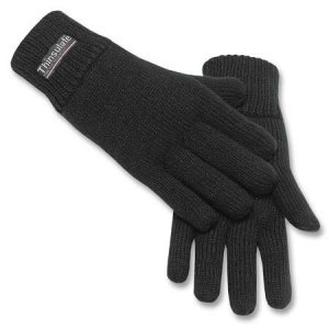 Strick Handschuhe Knitted Gloves schwarz