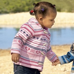 Strick-Jacke mit Kapuze