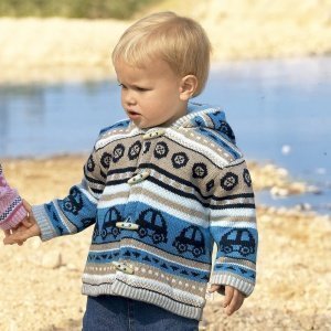 Strick-Jacke mit Kapuze