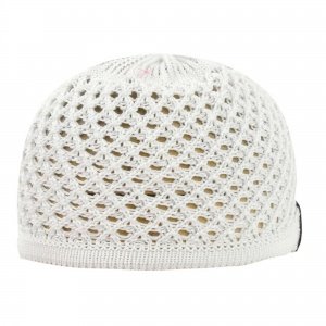 Strick-Topfmütze1000 weiss