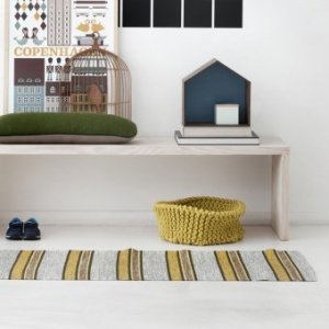 Strickkorb Rustic Rope gelb medium