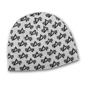 Strickmütze All Over weiss