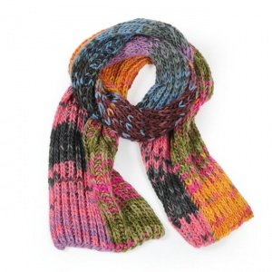 Strickschal Colore pink-orange 170x22 cm