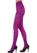 Strumpfhose Leopard Leo pink-schwarz