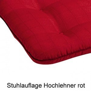 Stuhlauflage Sympatic-Line, rot, Hochleh