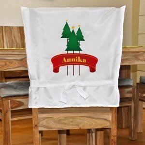 Stuhlhusse Weihnachtsbaum mit Namensaufd