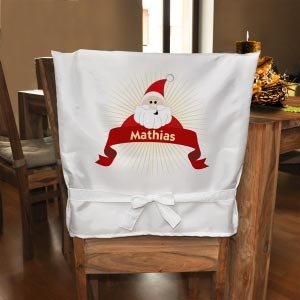 Stuhlhusse Weihnachtsmann mit Namensaufd