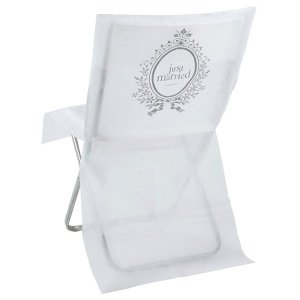 Stuhlhussen Just married, weiß, 10 St.