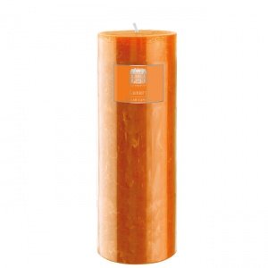 Stumpenkerze orange, Höhe 23cm