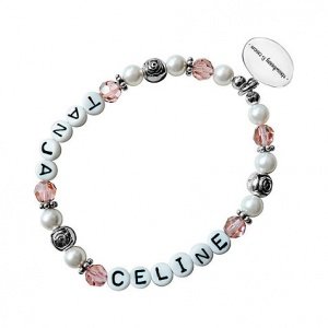 strawberry & cream Namensarmband Pearl-v