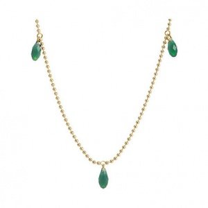 strawberry & cream Tropfenkette Gold Grü