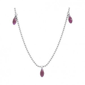 strawberry & cream Tropfenkette Silber