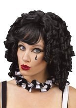 Süße Locken Perücke schwarz