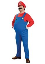 Super Mario Original Kostüm blau-rot