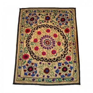 Suzani, Gelbe Grundfarbe, 180x140 cm 