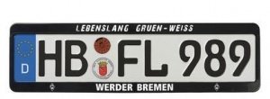 SV WERDER BREMEN KENNZEICHENHALTER