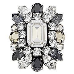 Swarovski By Shourouk Golden Brosche