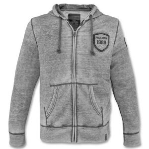Sweatjacke PLM Applikation grau (Abverka