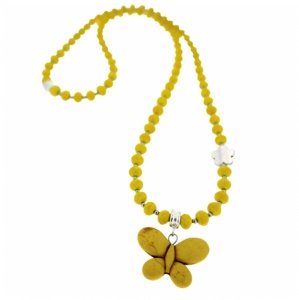 Sweet Deluxe Kette Butterfly silber-gelb