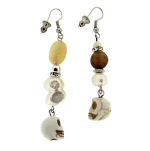 Sweet Deluxe Ohrhänger Modern Skull weiß